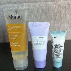 Travel size face cleansers